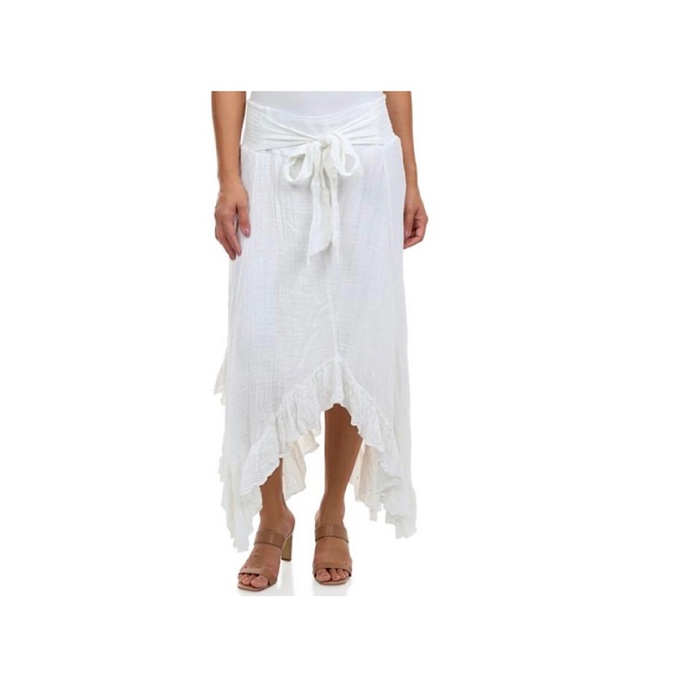 NWT Women’s White Peasant Skirt Swimsuit Cover-up
